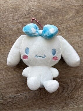 Sanrio Cinnamoroll 5” White Plush Charm with Zippered Compartment